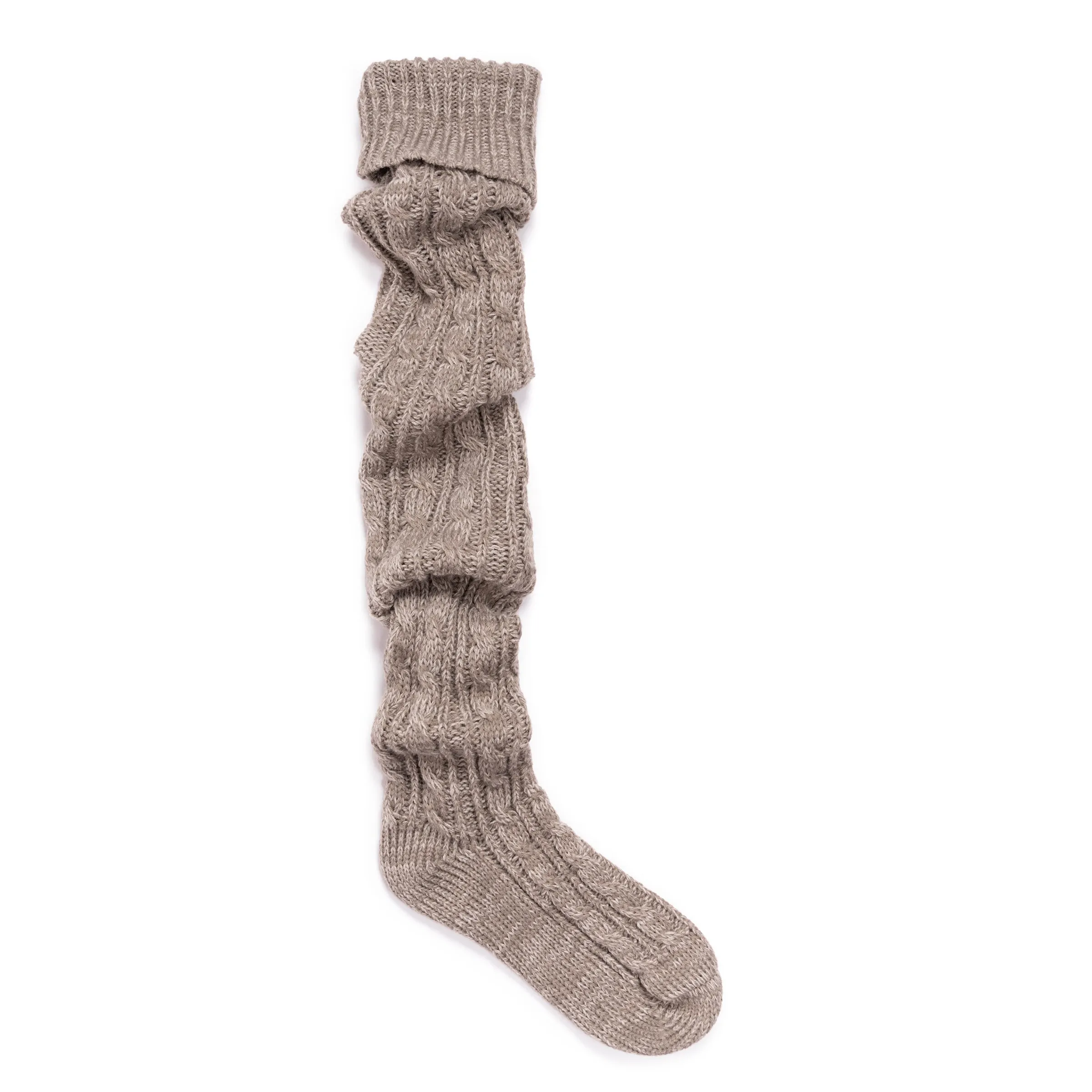 Women's Chunky Cable Knit Over the Knee Socks