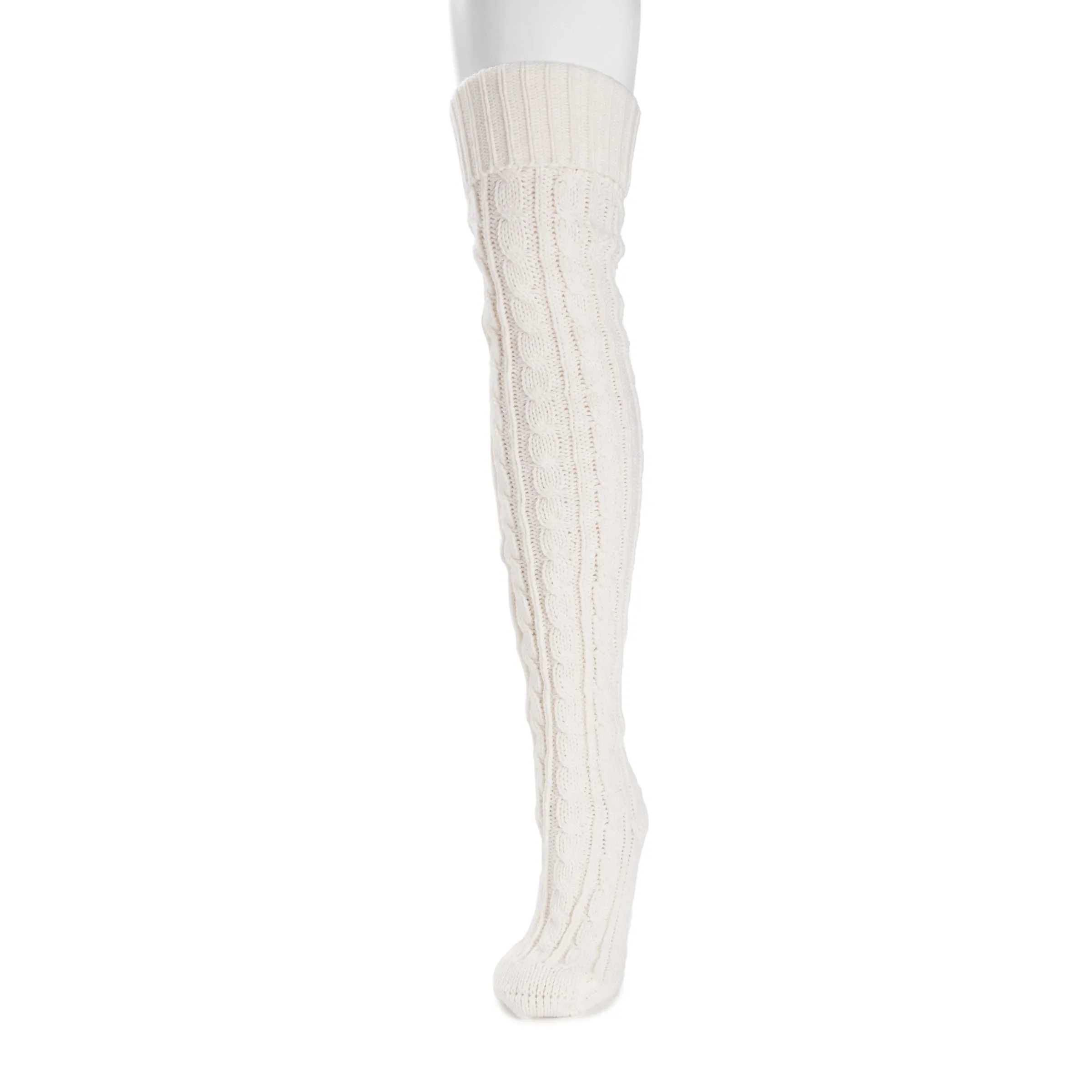 Women's Chunky Cable Knit Over the Knee Socks