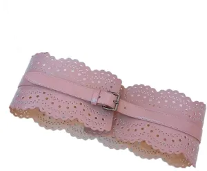 Women's Corset Wide Belt Vintage Designer Elegant Skirts Gothic Party Dresses Hollow Waistband