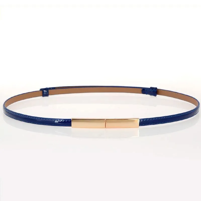 Women's Elegant Thin Leather Waistband - Frosted Two-Layer Cowhide Fashion Accent