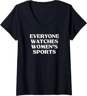 Womens EVERYONE WATCHES WOMEN'S SPORTS V-Neck T-Shirt