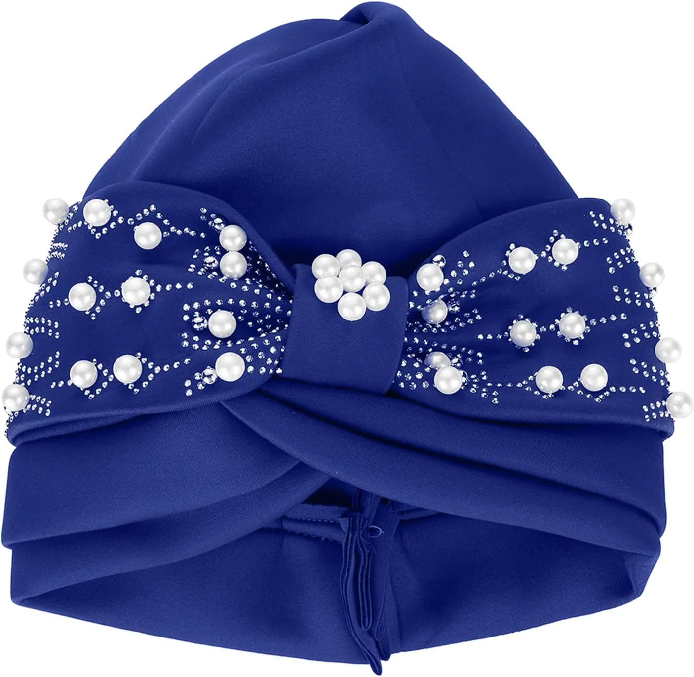 Womens Fashion Solid Color Hot Diamond Pearl Headband Womens Elastic Headband Cap Headband Cap Cute Fall Hats