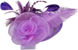 Women's Feather Flower Fascinators Tea Party Hats for Women Vintage Headband Fascinator Wedding Cocktail Hair Clip