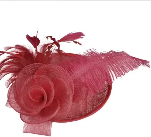 Women's Feather Flower Fascinators Tea Party Hats for Women Vintage Headband Fascinator Wedding Cocktail Hair Clip