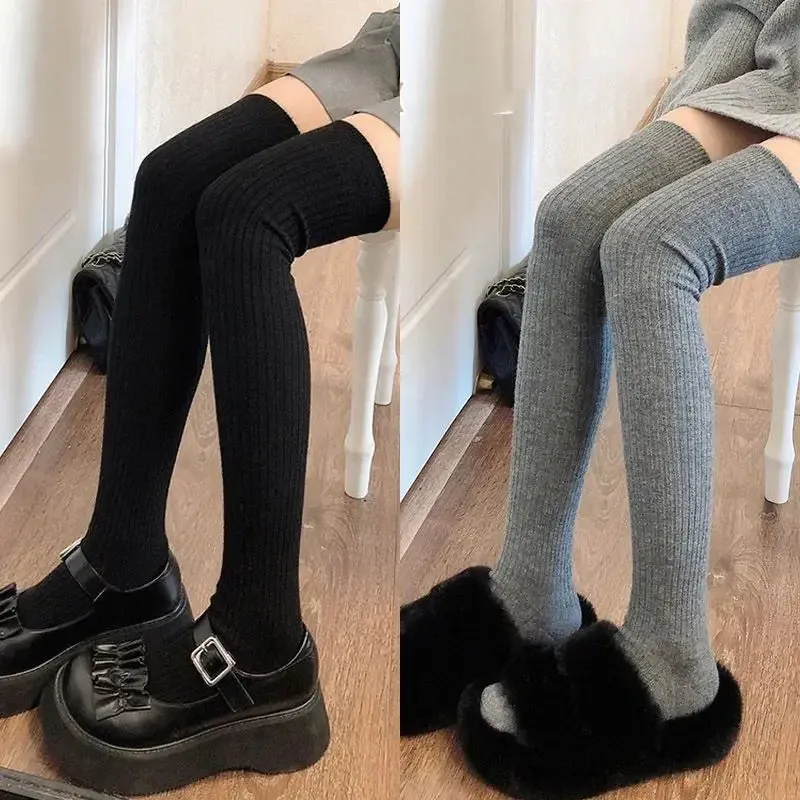 Women's Knitted Over-Knee Socks - Winter Lolita Style