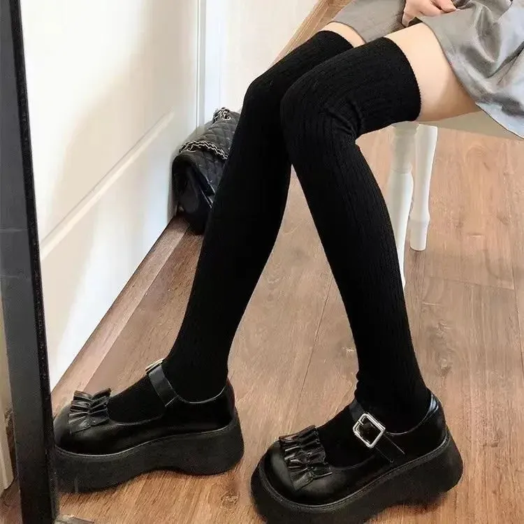 Women's Knitted Over-Knee Socks - Winter Lolita Style