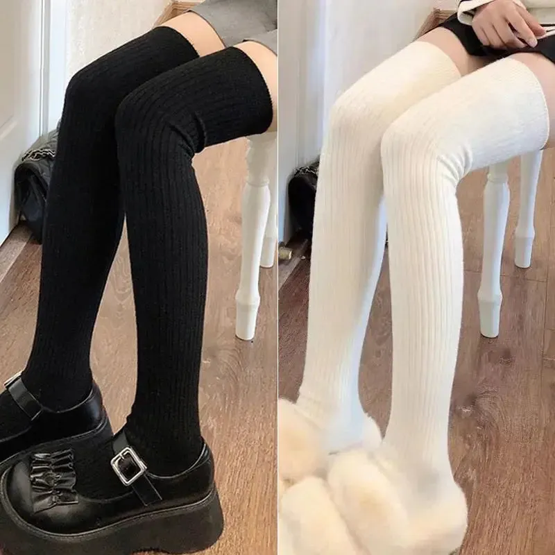 Women's Knitted Over-Knee Socks - Winter Lolita Style