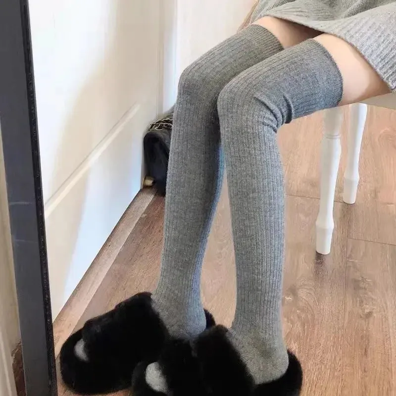 Women's Knitted Over-Knee Socks - Winter Lolita Style