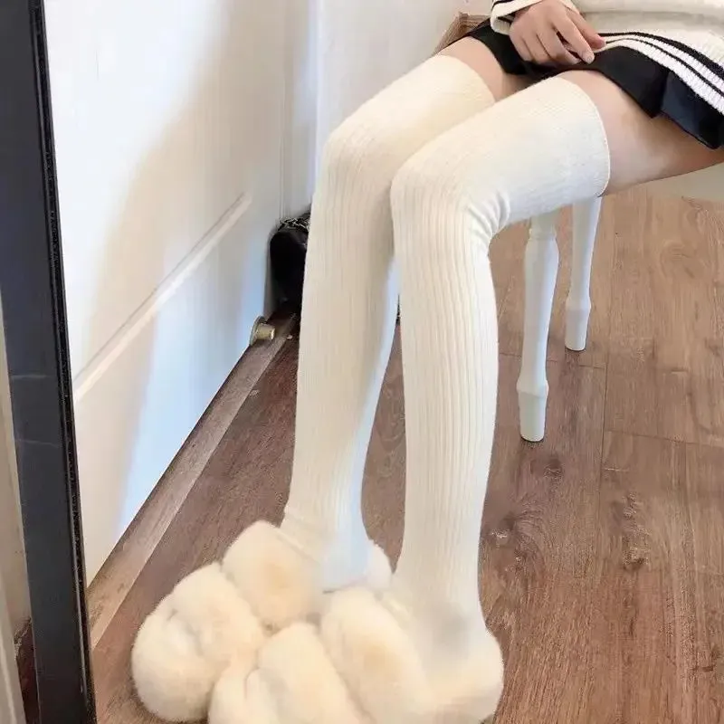 Women's Knitted Over-Knee Socks - Winter Lolita Style