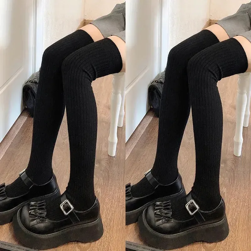 Women's Knitted Over-Knee Socks - Winter Lolita Style