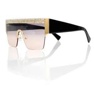 Women's Light Purple to Reddish Orangle Gradient Shield Sunglasses: Style & Protection