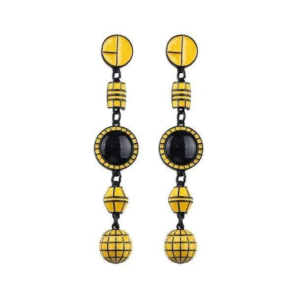 Womens Long Geometric Dangle Drop Earrings