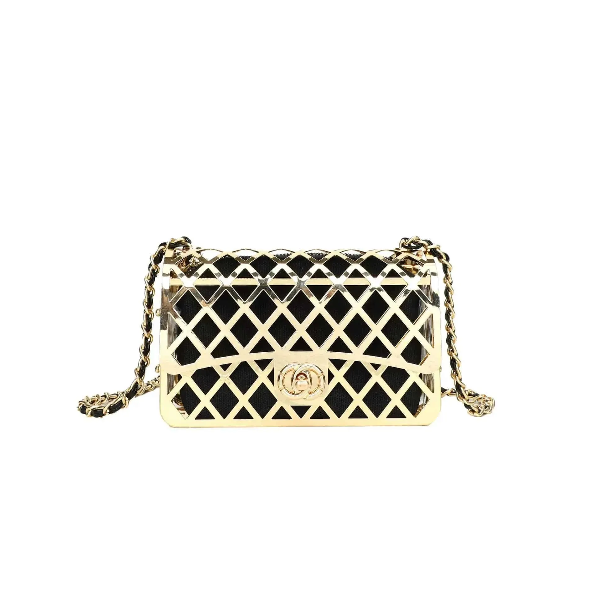 Women's Metal European and American Hollow Ins Crossbody Small Square Bag