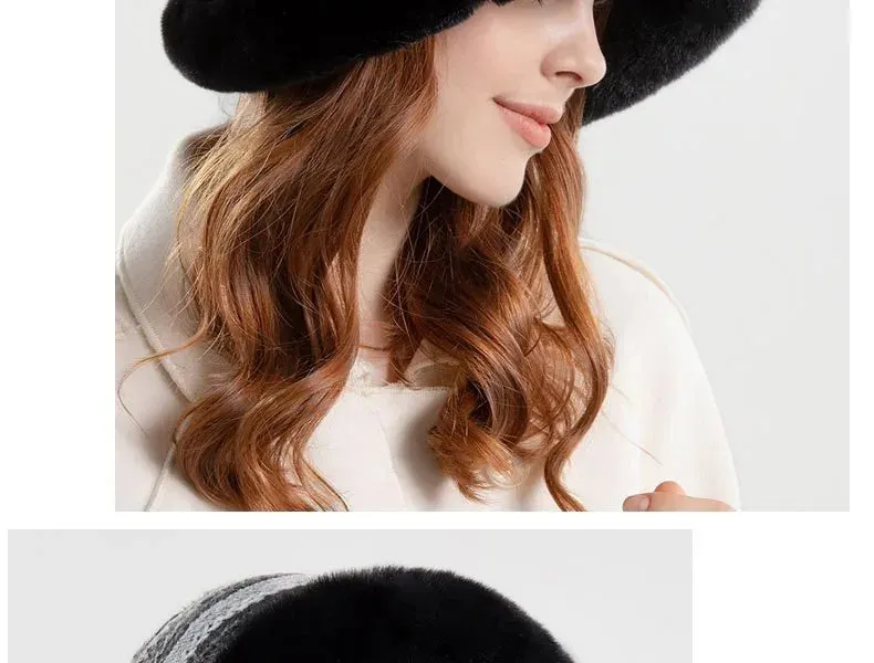 Women’s Patterned Fur Bucket Hats