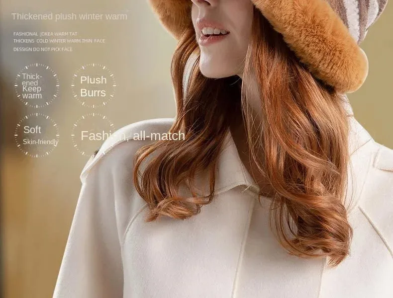 Women’s Patterned Fur Bucket Hats