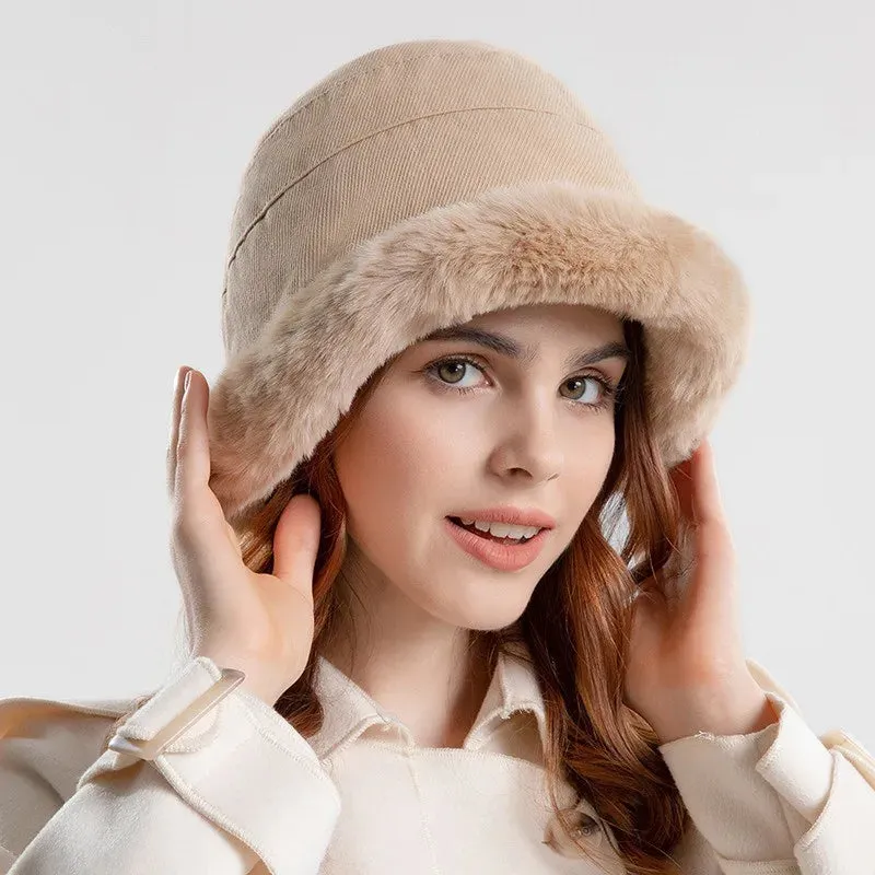 Women’s Patterned Fur Bucket Hats