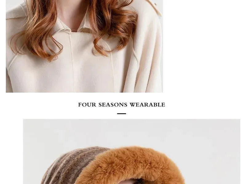 Women’s Patterned Fur Bucket Hats