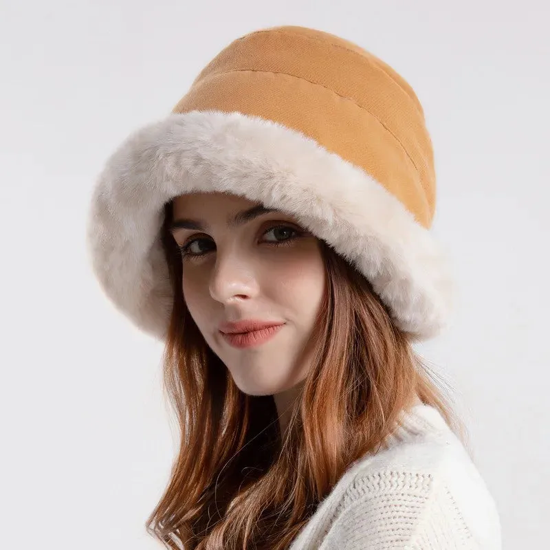 Women’s Patterned Fur Bucket Hats