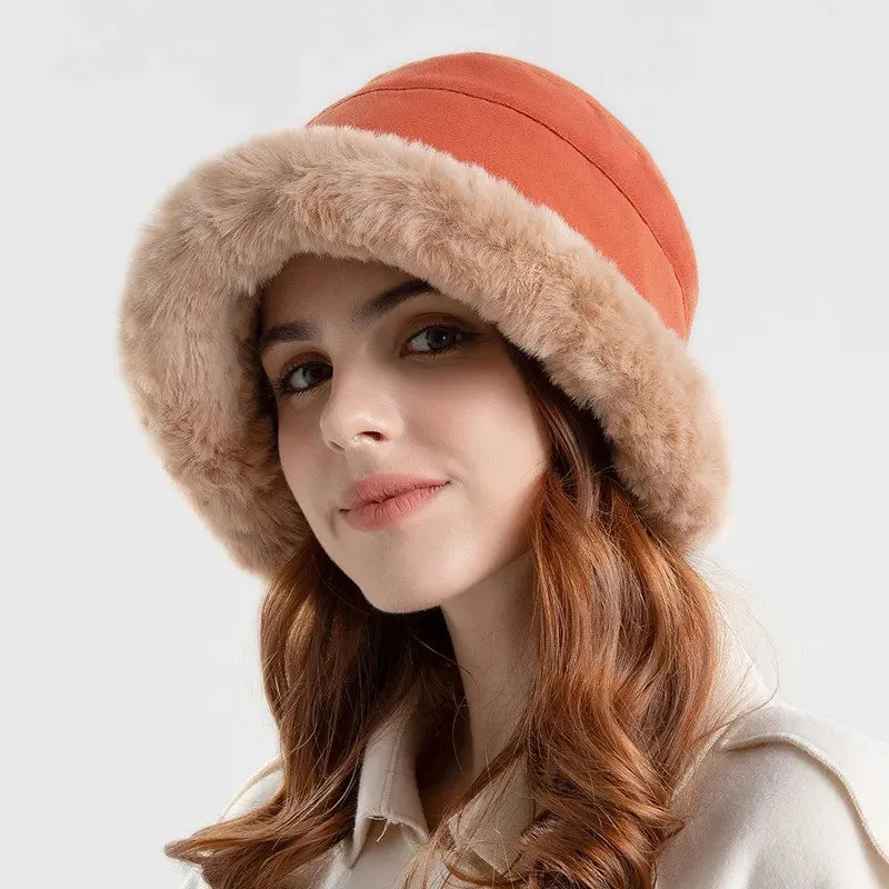 Women’s Patterned Fur Bucket Hats