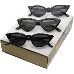 Women's Small Retro Pointed Cat Eye Sunglasses C758 [Promo Box]