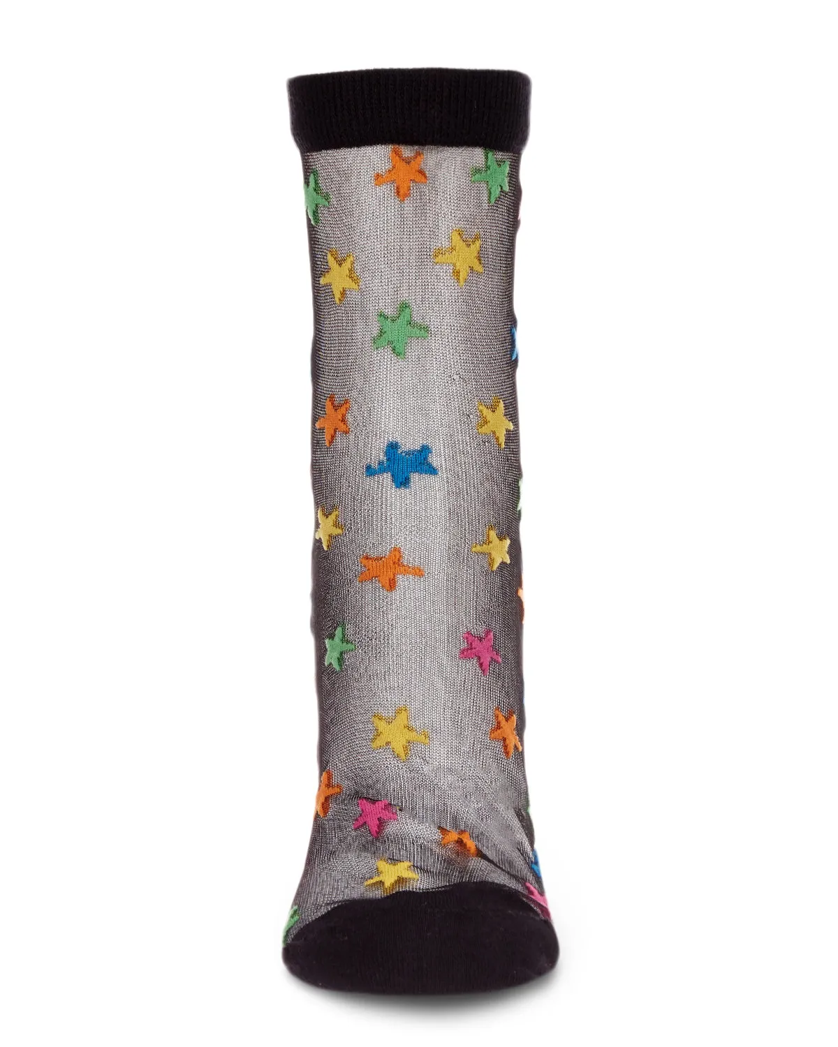 Women's Starstruck Colorful Cotton Blend Sheer Anklet Socks