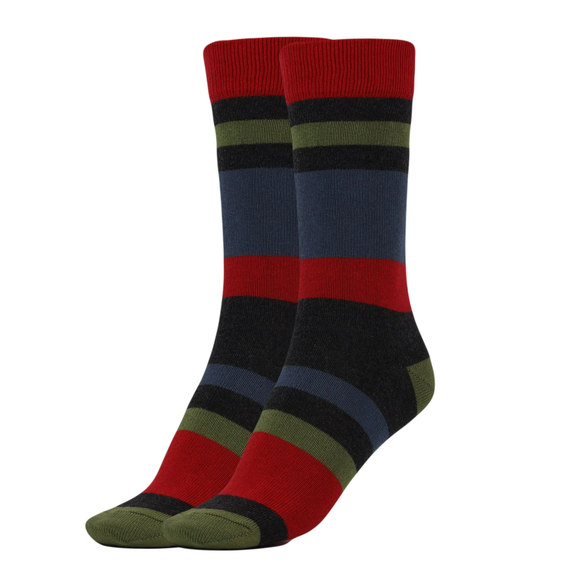 Women's Striped Cotton Crew Socks Size 9-11 Colorful Casual Socks 1 Pair