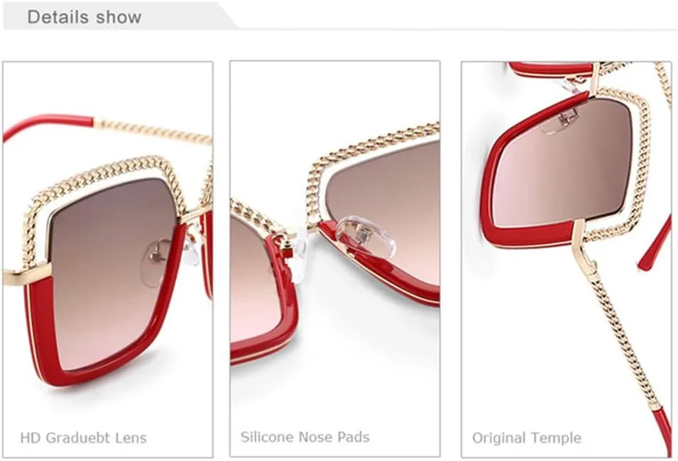 Women's Sunglasses Alloy Watch Chain Sunshade UV400