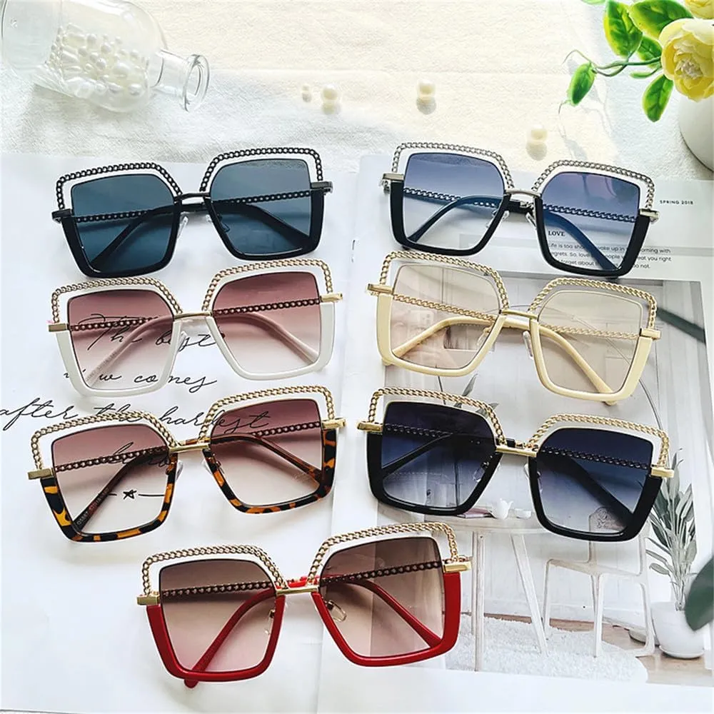 Women's Sunglasses Alloy Watch Chain Sunshade UV400