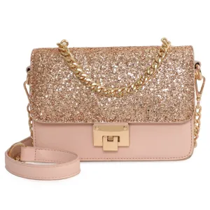 Women's Tote Bag Fashion Sequined Small Square Lady PU Fashion Hand bag