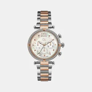 Women's White Stainless Steel Chronograph Watch Y16002L1MF