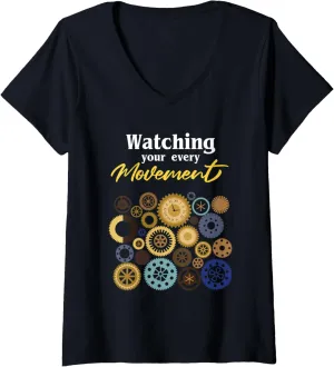 Womens Wrist Watch I Watching Your Every Movement I Watch Watches V-Neck T-Shirt