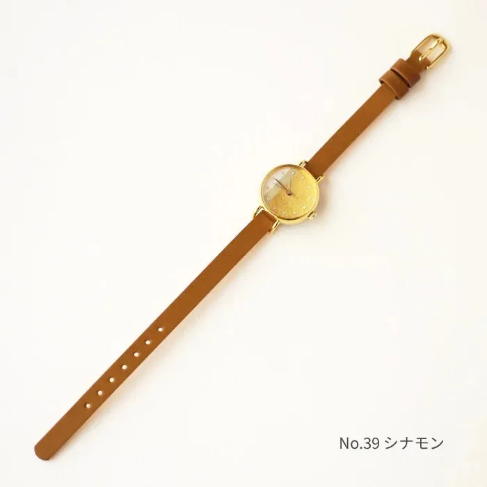 Women's Wristwatch - Sallow Color, Japanese handmade wrist watch