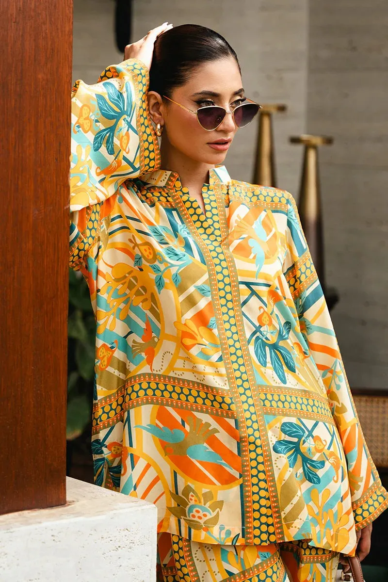 Women's Yellow Korean BSY Top & Pant