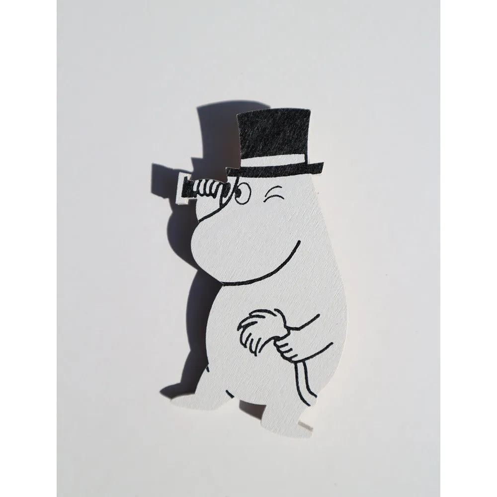 Wooden Brooch Moominpappa With Spyglass