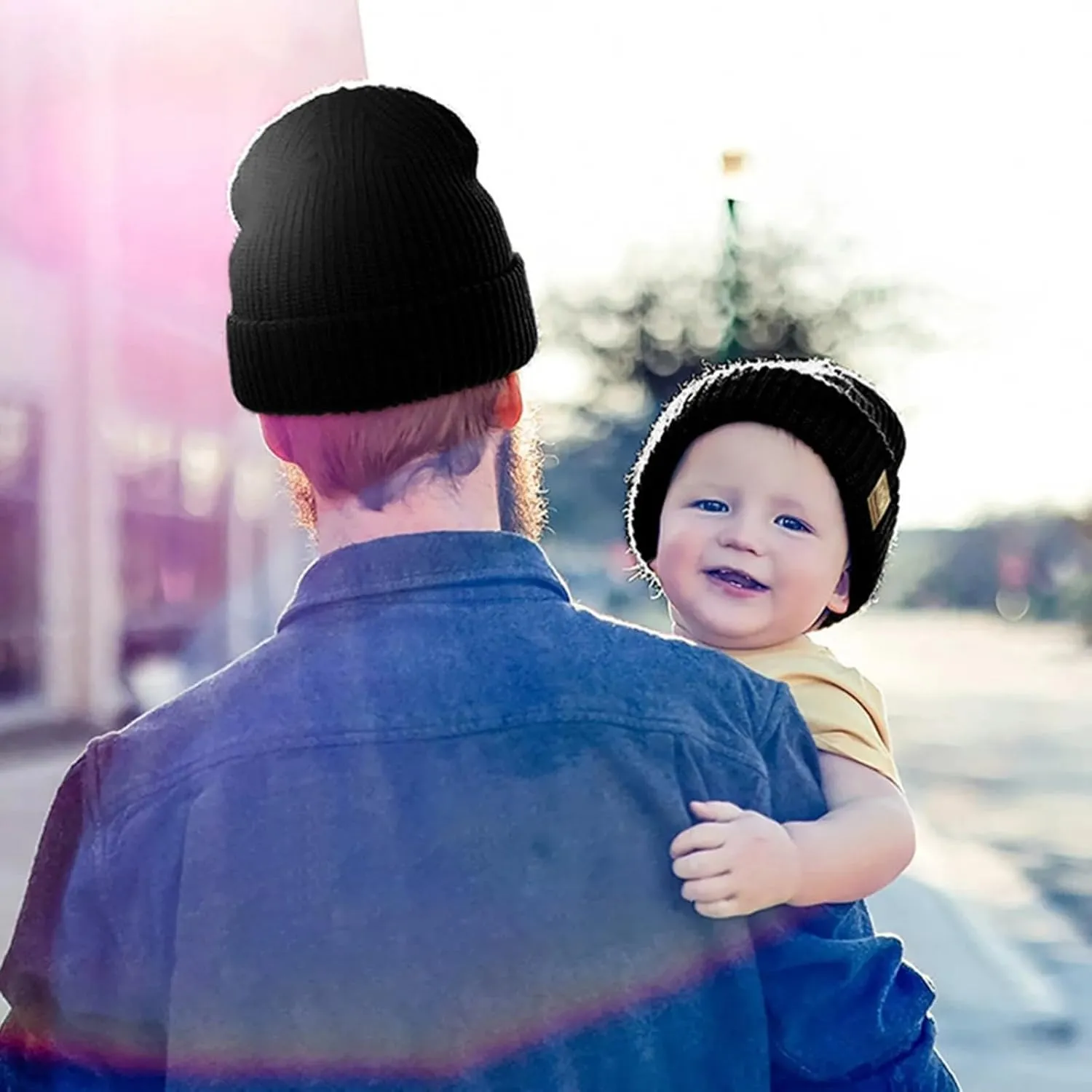 Wool Fisherman Beanie for Men, Knit Short Watch Cap Winter Warm Hats Roll up Watch Cap Fisherman Beanie for Men