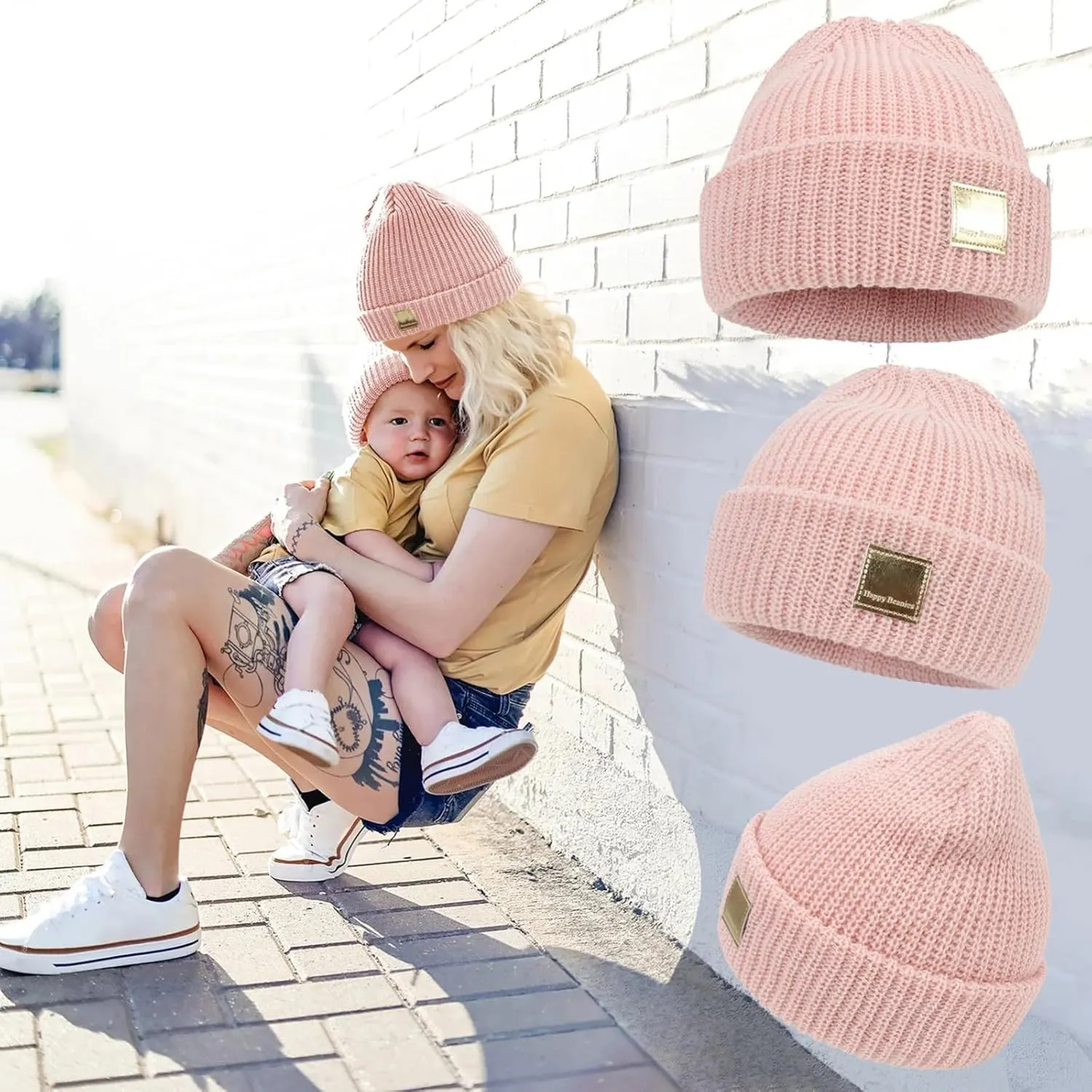 Wool Fisherman Beanie for Men, Knit Short Watch Cap Winter Warm Hats Roll up Watch Cap Fisherman Beanie for Men