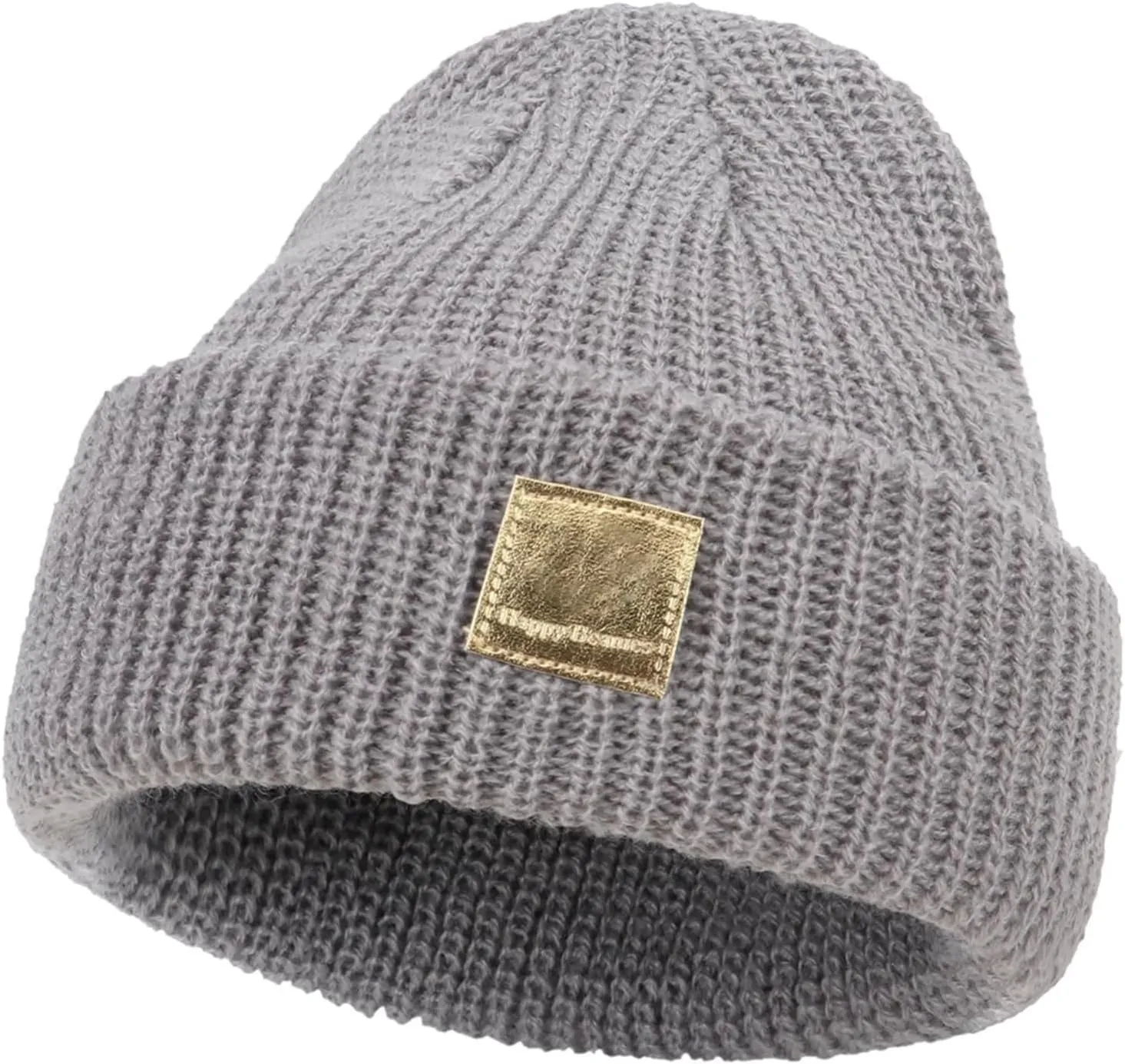 Wool Fisherman Beanie for Men, Knit Short Watch Cap Winter Warm Hats Roll up Watch Cap Fisherman Beanie for Men