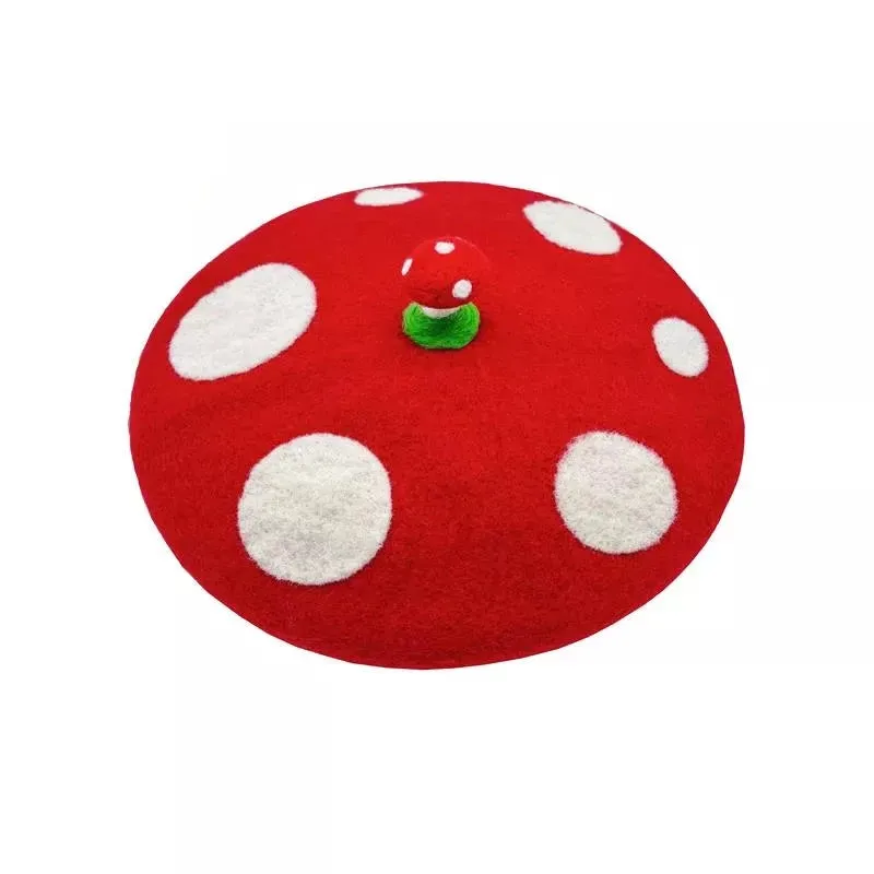 Wool Mushroom Beret