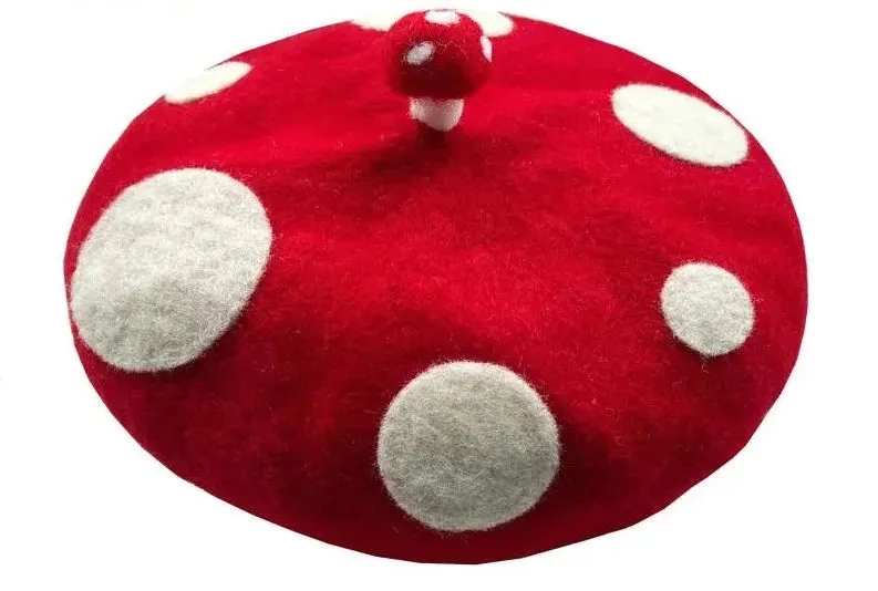 Wool Mushroom Beret