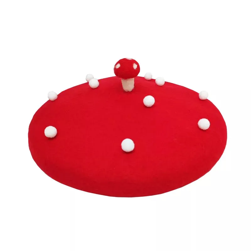 Wool Mushroom Beret