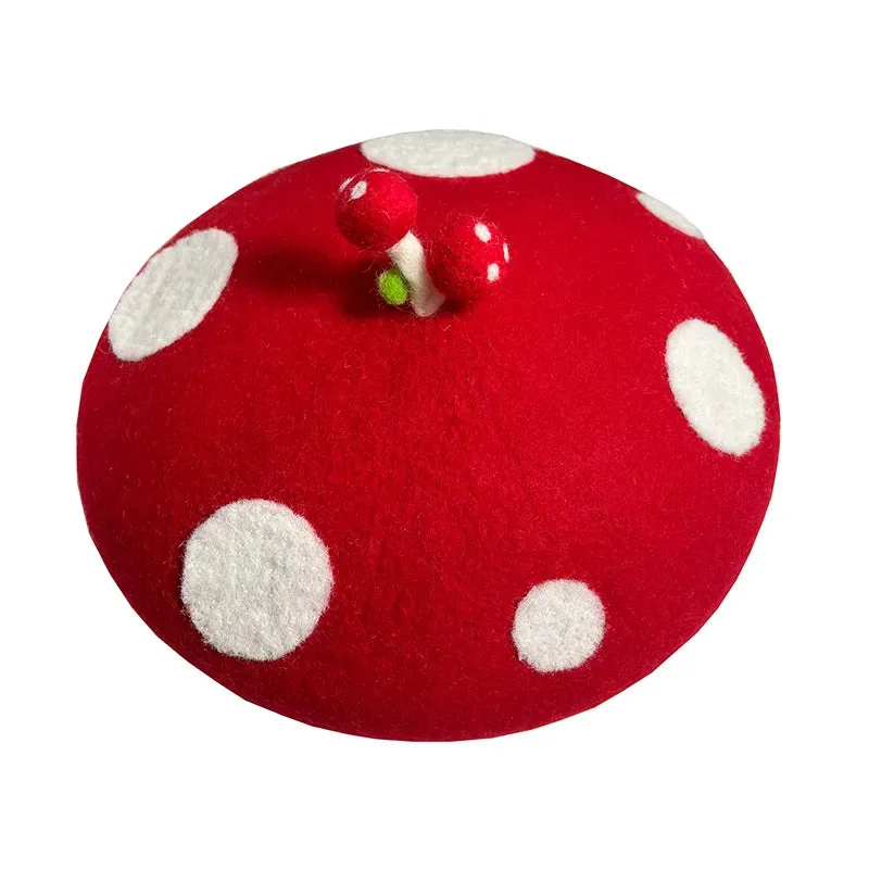 Wool Mushroom Beret