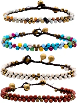 Woven Bracelets Decorative Beaded Portable Stone Bracelet Delicate Random