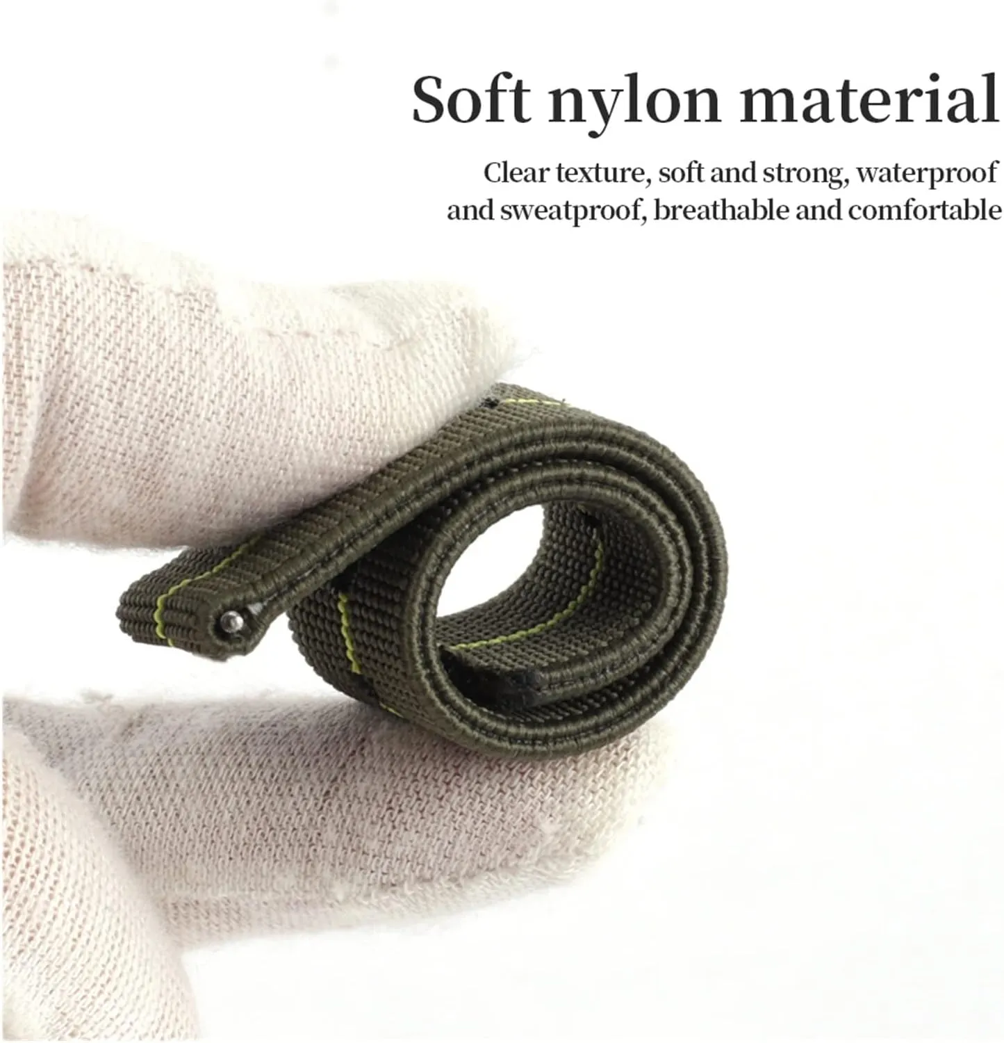 Woven Nylon Strap 18mm 20mm 22mm 24mm Canvas Sport Band Smart Watch Wrist Strap Quick Release Watch Band Watch Accessories