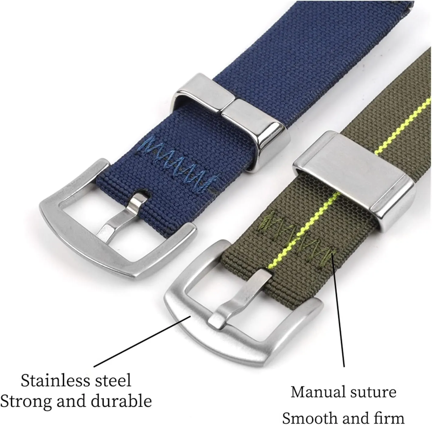 Woven Nylon Strap 18mm 20mm 22mm 24mm Canvas Sport Band Smart Watch Wrist Strap Quick Release Watch Band Watch Accessories