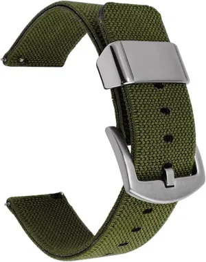 Woven Nylon Strap 18mm 20mm 22mm 24mm Canvas Sport Band Smart Watch Wrist Strap Quick Release Watch Band Watch Accessories
