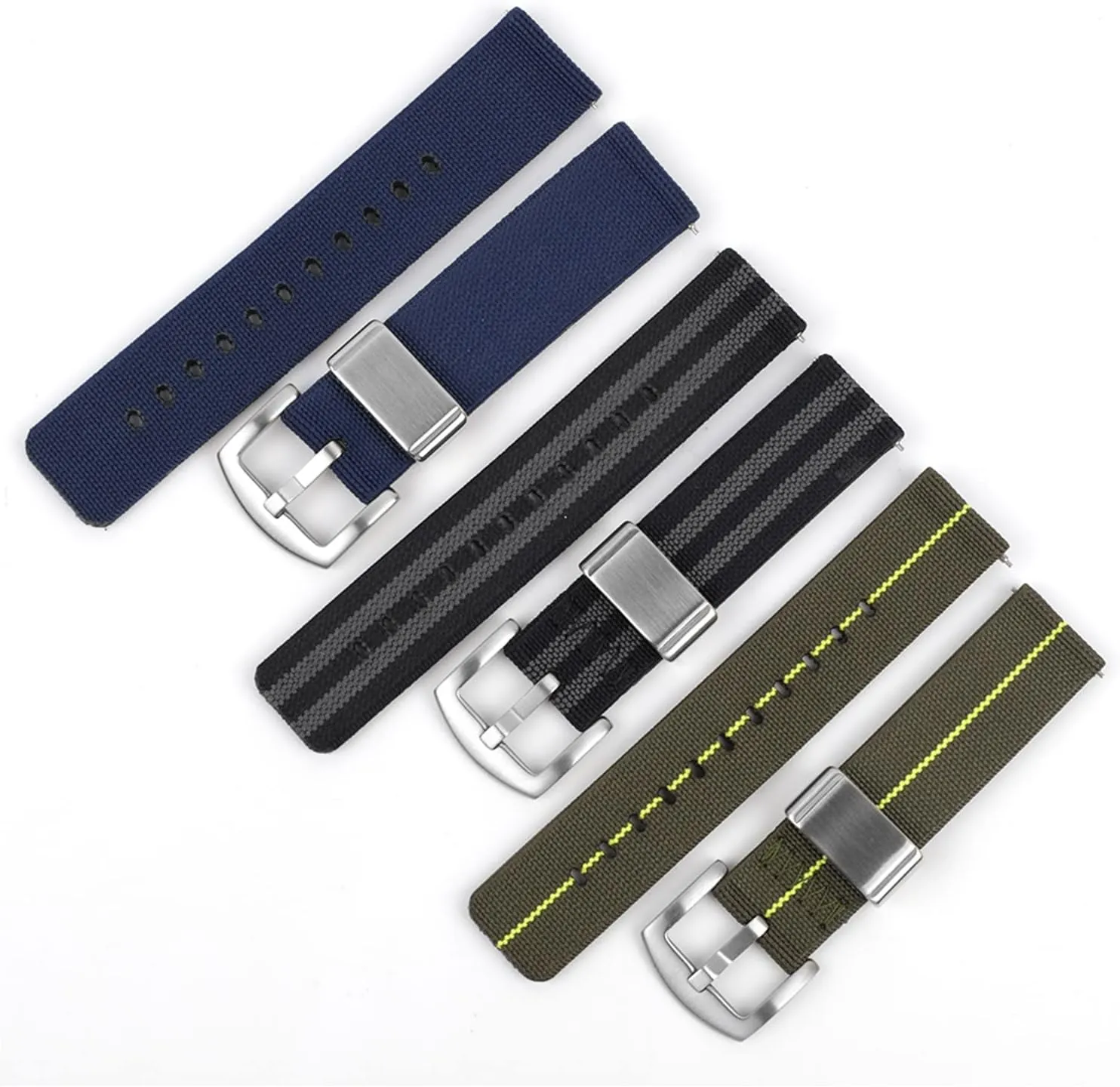 Woven Nylon Strap 18mm 20mm 22mm 24mm Canvas Sport Band Smart Watch Wrist Strap Quick Release Watch Band Watch Accessories