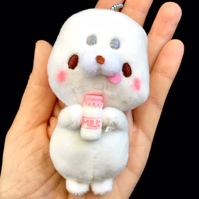 X 63024 MILK BABY ANIMALS PLUSH KEY CHARMS-DISCONTINUED