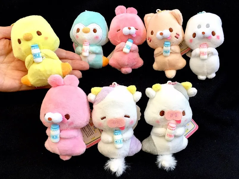 X 63024 MILK BABY ANIMALS PLUSH KEY CHARMS-DISCONTINUED