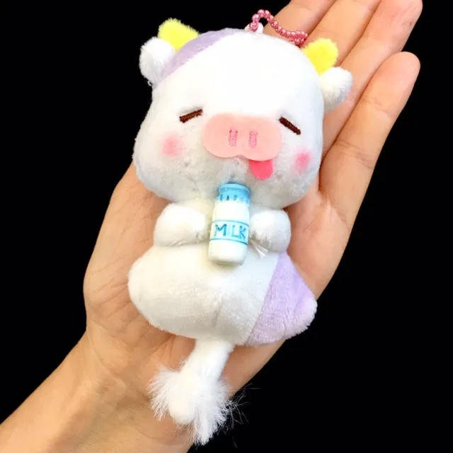 X 63024 MILK BABY ANIMALS PLUSH KEY CHARMS-DISCONTINUED