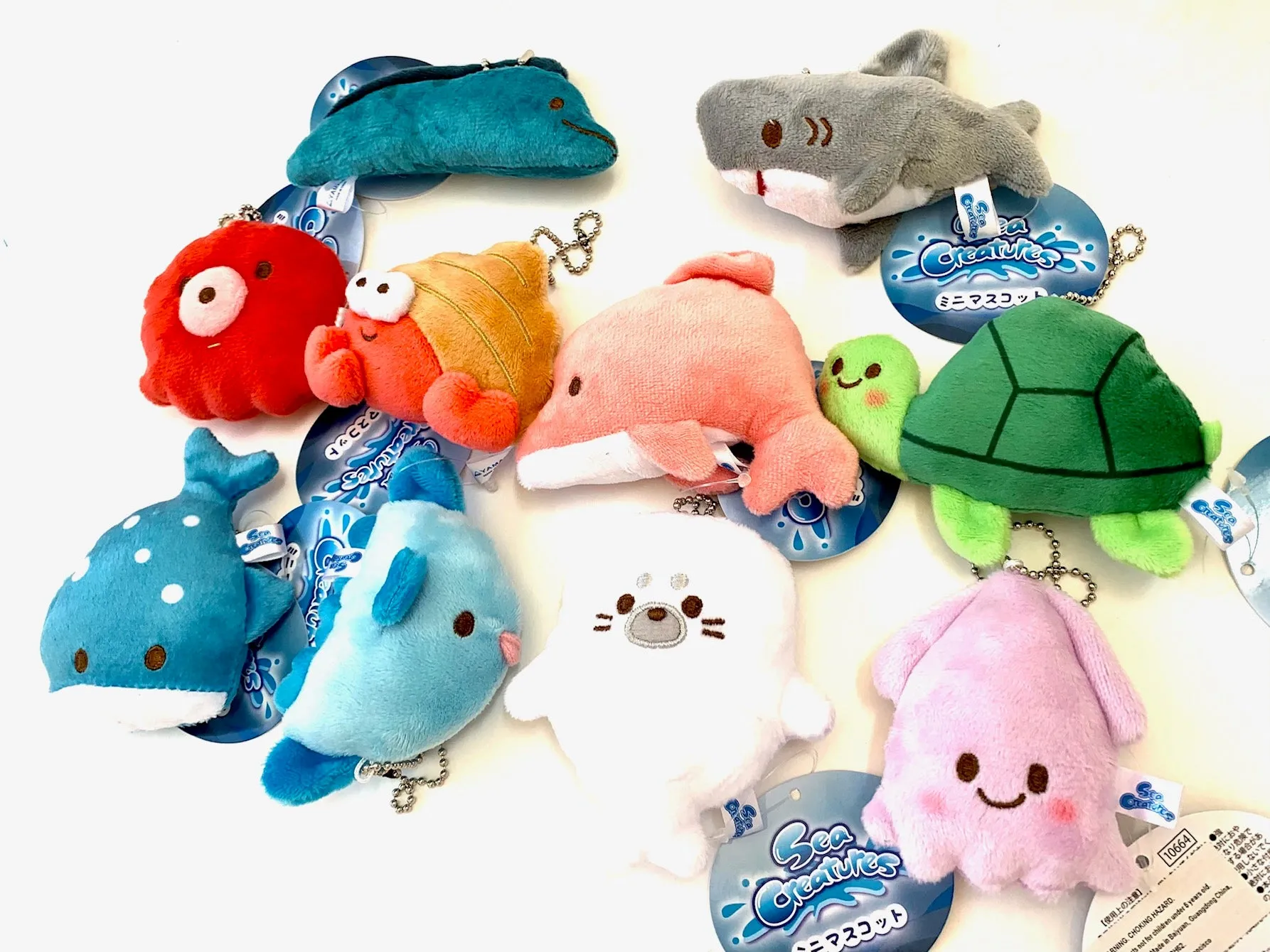 X 63230 Sea Life Mini Plush Charms-DISCONTINUED